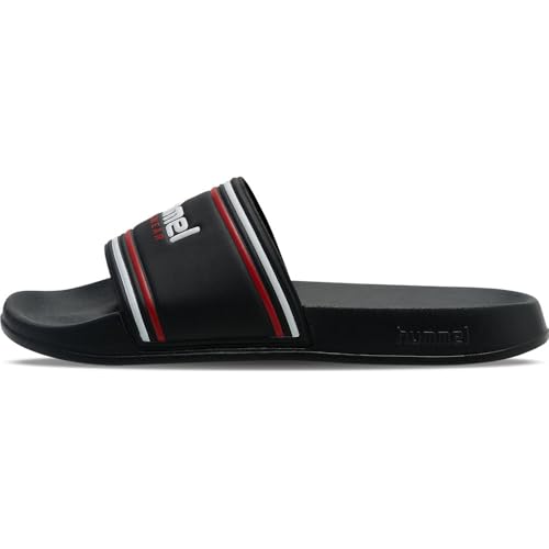 hummel POOL SLIDE RT, BLACK/WHITE/RED, 41 - Sports & Fitness en promo à 11.96€