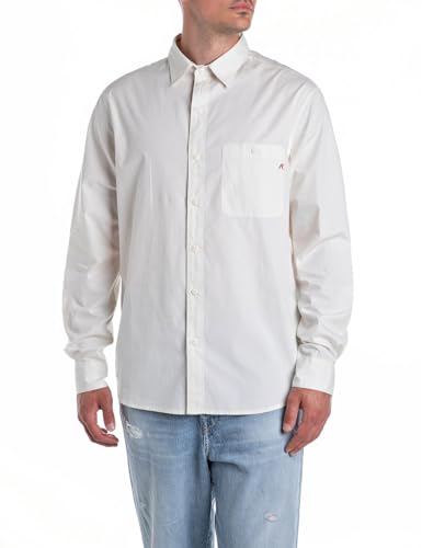 Replay M4144 Camisa, 301 Off White, S Hombres - Jouets & Jeux en promo à 27.51€