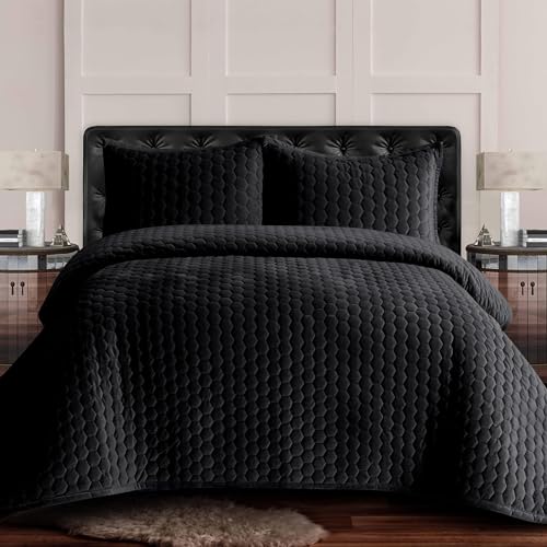 Tribeca Living Edredón de terciopelo tamaño Queen, juego de... - Nouvelle promo Amazon à 16.74€