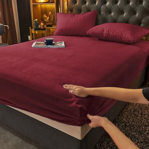 Gezu Sábana bajera ajustable, 180 x 200 + 30 cm, burdeos... - Maison & Cuisine Amazon Espagne à 21.11€