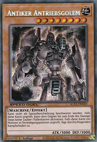 SGX1-DED01 - Antiker Antriebsgolem - Secret Rare - Deutsch... - Jeux Vidéo & Consoles en promo à 1.85€