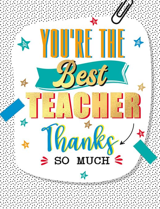 Piccadilly Greetings You're The Best Teacher Thank You... - Auto & Moto Amazon Royaume-Uni à 1.65€