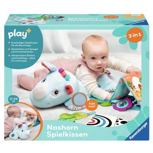 Play+ Nashorn Spielkissen (für Die Bauchlage) - Jouets & Jeux Amazon France à 25.38€