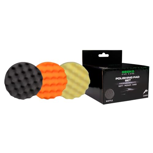 Gecko Set Polierscheiben Gewaffelt 150mm 3-Stück, Schwarz - DIY & Tools Amazon Germany à 16.17€