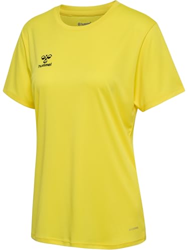 hummel hmlESSENTIAL Jersey S/S Woman, Blazing Yellow, XS - Amazon UK à 17.95€