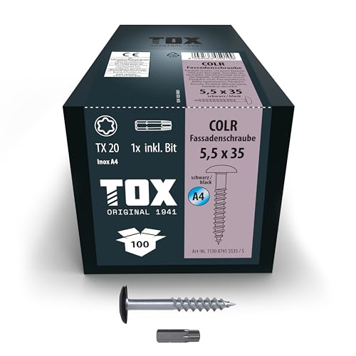 TOX Fassadenschrauben COLR 5,5 x 35 mm, Schrauben für... - DIY & Tools Amazon Germany à 14.16€