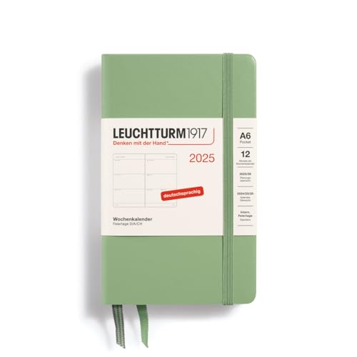 LEUCHTTURM1917 370553 Agenda semanal 2025, bolsillo A6... - Fournitures Bureau Amazon Espagne à 9.43€