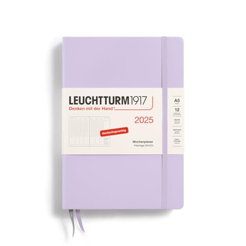 LEUCHTTURM1917 370587 Agenda semainier 2025, médium, format... en promo à 12,95€ (-53%) sur Amazon FR