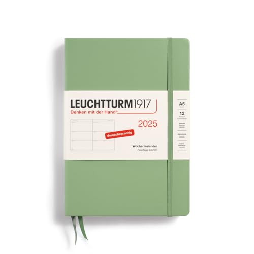 LEUCHTTURM1917 370545 Wochenkalender Medium (A5) 2025... - Fournitures Bureau en promo à 6.38€