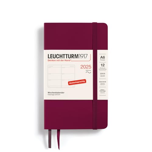 LEUCHTTURM1917 370573 Agenda semanal 2025, bolsillo A6... - Amazon Spain à 5.72€