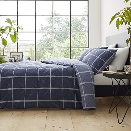 Catherine Lansfield GEOMETRIC GRID Duvet Cover Set 250 x... - Maison & Cuisine Amazon Royaume-Uni à 29.82€