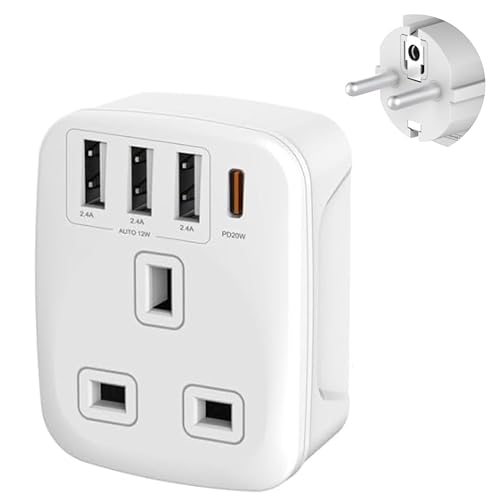 Double Dragon 20W Fast Charging 5-in-1 UK to EU Travel... - Amazon Royaume-Uni à 9.99€
