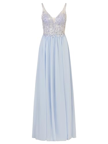APART Frauen Lange Abendkleid, V-Ausschnitt mit Paletten... - Amazon Germany à 124.23€