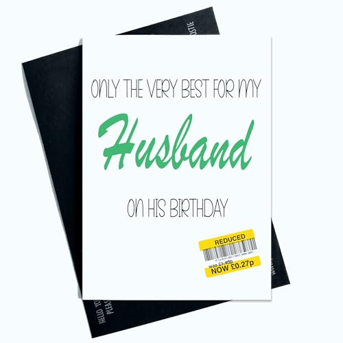 Peachy Antics Birthday Card For Husband Funny Joke Card... - High-Tech & Électronique Amazon Royaume-Uni à 2.09€