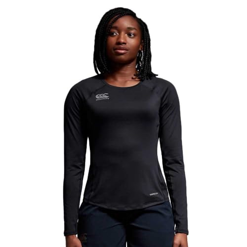 Canterbury Light Long Sleeve Maglietta per Donna, Black e... - Nouvelle promo Amazon à 15.96€