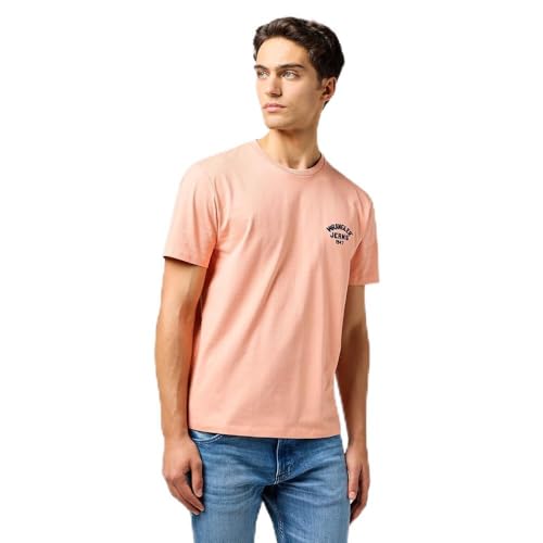 Wrangler tè con Logo Small, Gamberetti, M - Vente Flash Amazon -65%