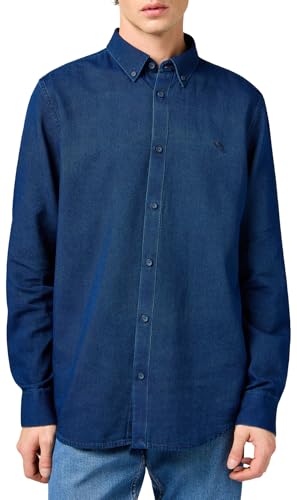 Wrangler Camiseta Oxford, Indigo Oxford, M - Amazon Espagne à 23.86€