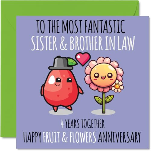 Cute Linen Anniversary Card for Sister & Brother In Law - 4... - Auto & Moto Amazon Royaume-Uni à 2.06€
