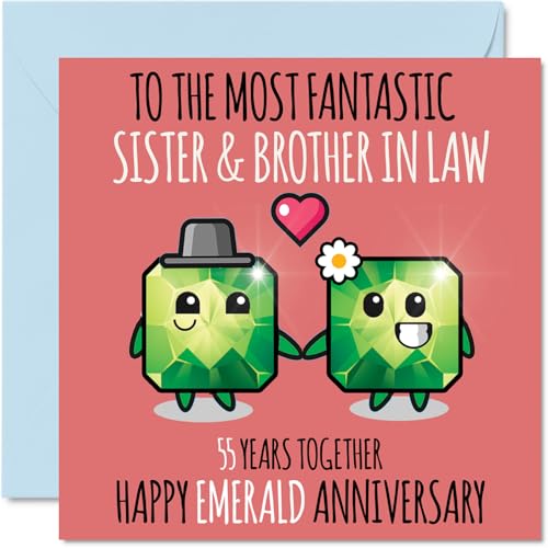 Cute Emerald Anniversary Card for Sister & Brother In Law... - Auto & Moto Amazon Royaume-Uni à 2.33€
