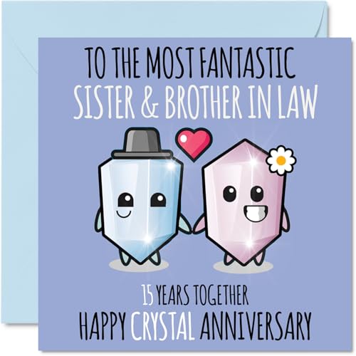 Cute Crystal Anniversary Card for Sister & Brother In Law... - Auto & Moto Amazon Royaume-Uni à 2.06€