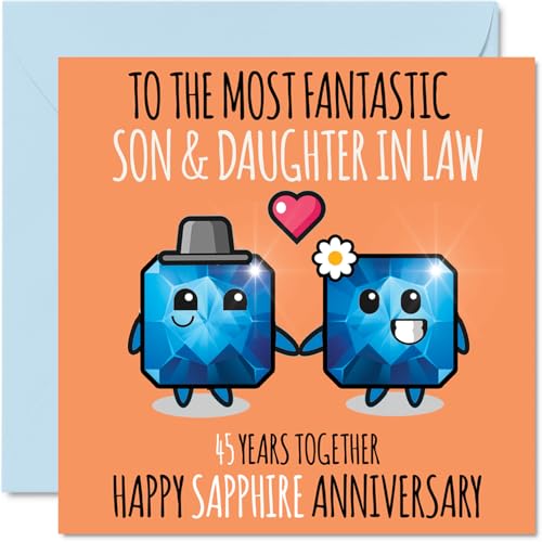 Cute Sapphire Anniversary Card for Son & Daughter In Law... - Auto & Moto Amazon Royaume-Uni à 2.02€
