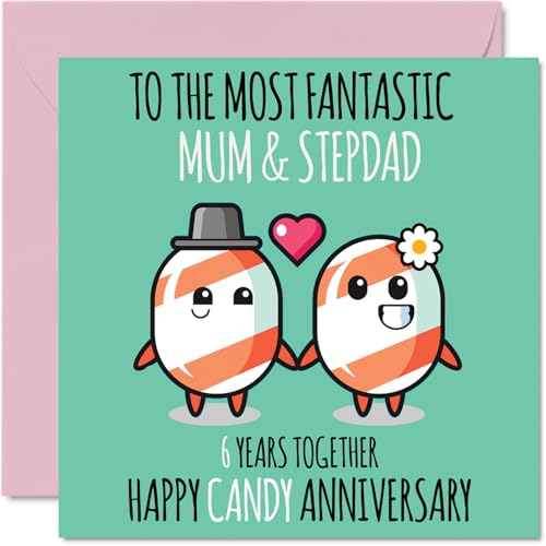 Cute Sugar Candy Anniversary Card for Mum & Step Dad - 6... - Auto & Moto Amazon Royaume-Uni à 2.06€