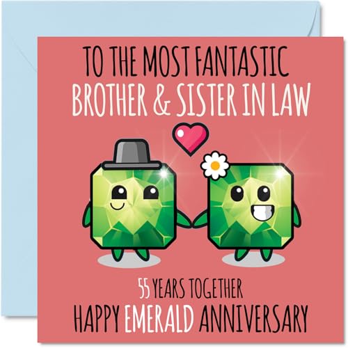 Cute Emerald Anniversary Card for Brother & Sister In Law... - Auto & Moto en promo à 1.88€