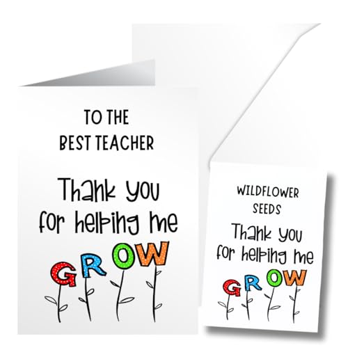 Blooming Memories Unique Teacher Thank You Card with... - Loisirs Créatifs Amazon Royaume-Uni à 1.99€