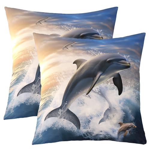 3D Dolphin Holding - Funda de almohada (juego de 2 niños... - Jouets & Jeux en promo à 11.88€
