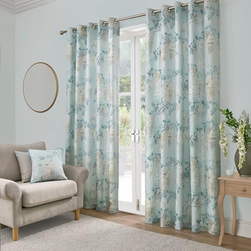Dreams & Drapes - Duck Egg Wisteria Curtains W46 x L72"... - Home & Kitchen Amazon UK à 13.86€