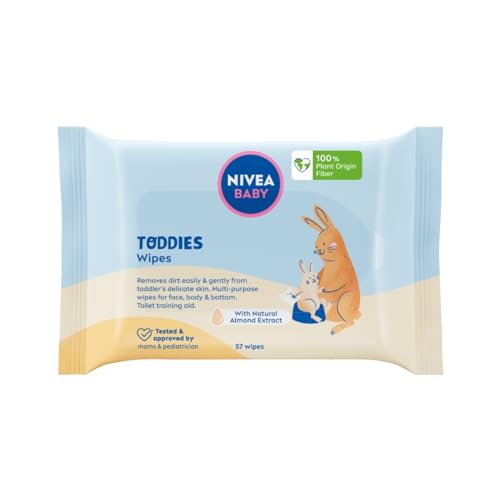 NIVEA BABY Toallitas biodegradables Toddies, 1 x 57 unidades - Home & Kitchen Amazon Spain à 6.09€