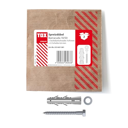 TOX Spreizdübel Barracuda 10x50 mm + Schraube, Dübel mit... - Bricolage & Outils Amazon Allemagne à 2.10€