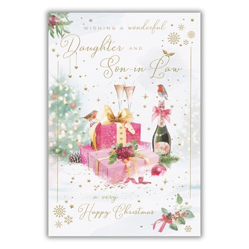 IC&G Christmas Card for Daughter and Son in Law - Champagne... - Auto & Moto Amazon Royaume-Uni à 1.99€