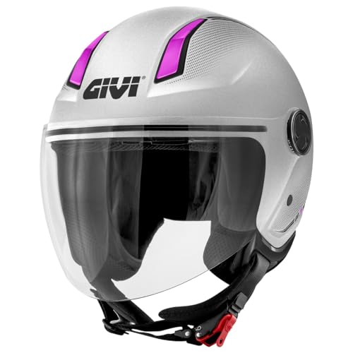 Givi DEMI-JET HELMET 11.7B SILVERFUCSIA M - Sports & Fitness en promo à 67.04€