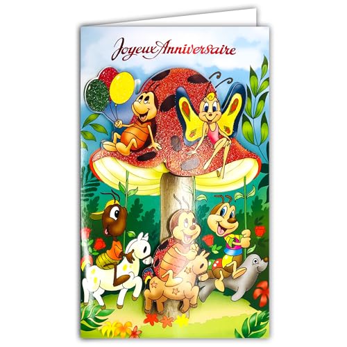 17-6029 Happy Birthday Card with Envelope Balloons Animals... - Sports & Fitness en promo à 2.77€