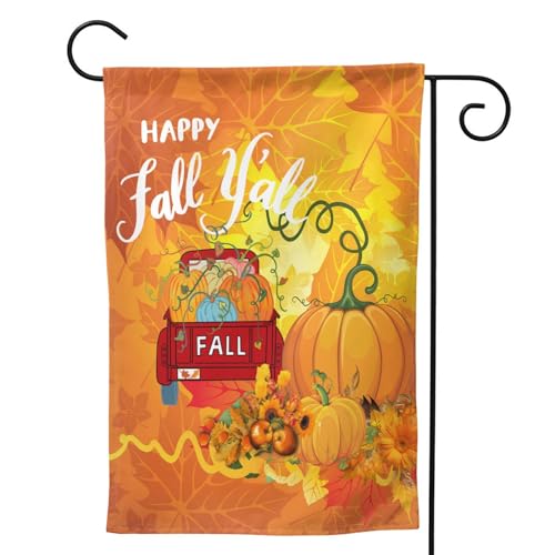 Happy Fall Autumn Pumpkin Graden Flag 12x18 Inch Outdoor... - Jardin & Extérieur Amazon Royaume-Uni à 1.00€
