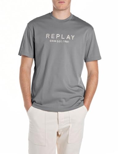 Replay M3019 Camiseta, 705 Grey Military, S Hombres - Maison & Cuisine en promo à 9.39€