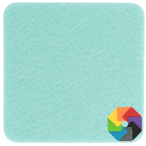 Design Filz Untersetzer eckig - 15x15cm in Pastell-türkis... - Maison & Cuisine en promo à 1.60€