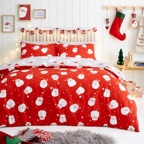 Fusion - Housse de Couette Happy Santa Claus - 140 x 200 cm... - Maison & Cuisine Amazon France à 12.67€