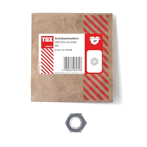 TOX Dadi esagonali M6, zincati, DIN 934, versatili, per il... - Animalerie en promo à 2.10€