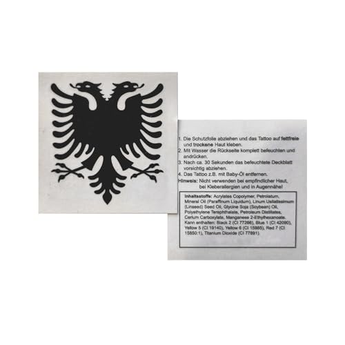 10 x Adler Albanien Tattoo in schwarz - EM 2024 Fanartikel... - Loisirs Créatifs Amazon Allemagne à 1.90€