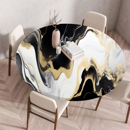 Xisnuient Outdoor Runde Tischdecke Mit Gummizug Kanten... - Maison & Cuisine en promo à 3.42€