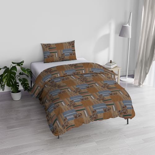 Italian Bed Linen Athena Set with Printed Duvet Cover and... - Maison & Cuisine en promo à 8.23€