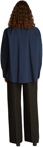 Tommy Hilfiger Donna Camicia Poplin Regular Fit, Blu (Dark... - Bon plan à 35.66€
