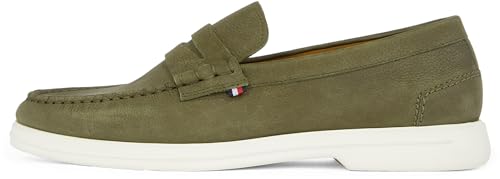 Tommy Hilfiger Mocasines Hombre Nubuck de Piel, Verde (Army... - Amazon Spain à 33.14€