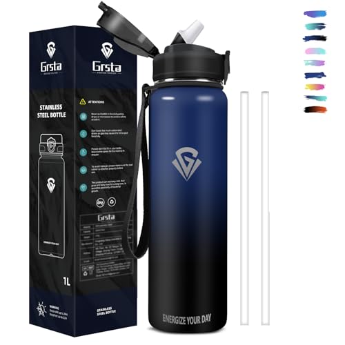 Grsta Borraccia Termica 1 litro, con Cannuccia Senza BPA... - Sports & Fitness Amazon Italie à 17.80€