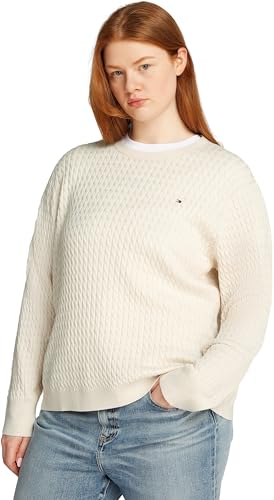 Tommy Hilfiger Jersey Mujer Cable con cuello redondo, Beige... - High-Tech & Électronique Amazon Espagne à 21.55€