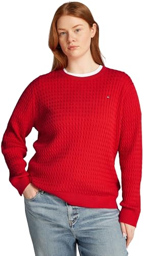 Tommy Hilfiger Jersey Mujer Cable con cuello redondo, Rojo... - High-Tech & Électronique Amazon Espagne à 25.46€