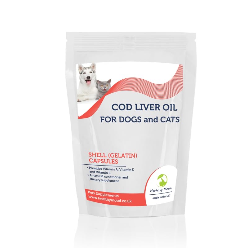 Cod Liver Oil 300mg for Pets with Vitamin A and Vitamin D3... - Animalerie Amazon Royaume-Uni à 1.31€