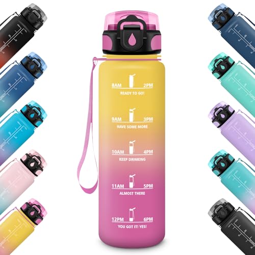 HoneyHolly Botella Agua 1 Litro, Motivacional Botella de... - Sports & Fitness Amazon Espagne à 10.76€